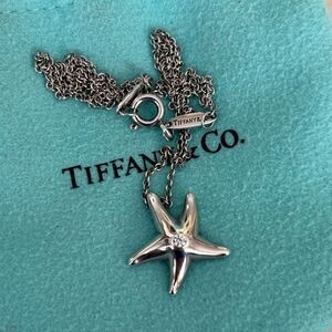 Tiffany & Co. Elsa Peretti Starfish Diamond Pendant Necklace